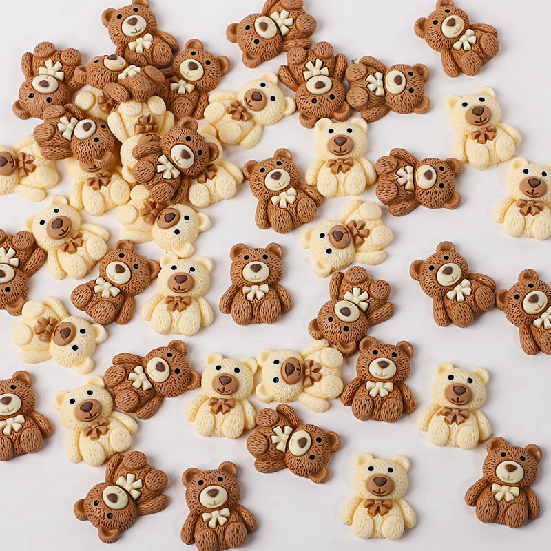 Embellishments For Scrapbooking - 10/30/50 Buah Resin Teddy Bear Cabochon
