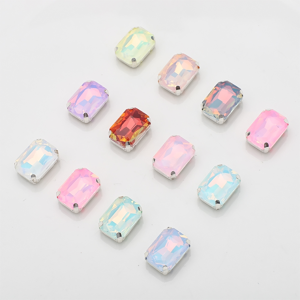 10 Pcs 10x14mm Rhinestone Pers - Sew On Rhinestone ulasan dan harga