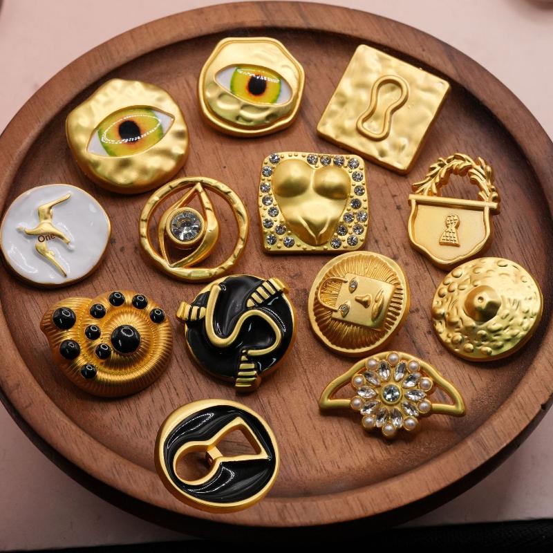 Kancing Logam Vintage Berbentu - Craft Embellishment ulasan dan harga