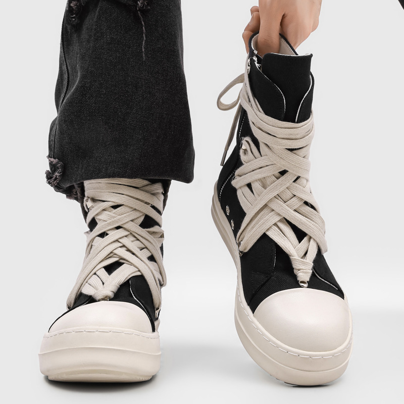 Sepatu Kanvas High Top Pria Be - Guipure Lace Panel ulasan dan harga