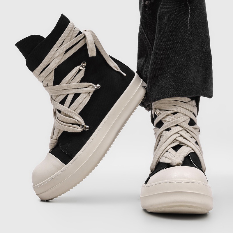 Sepatu Kanvas High Top Pria Be - Guipure Lace Panel ulasan dan harga