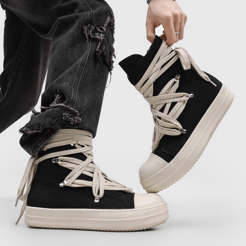 Sepatu Kanvas High Top Pria Be - Guipure Lace Panel ulasan dan harga