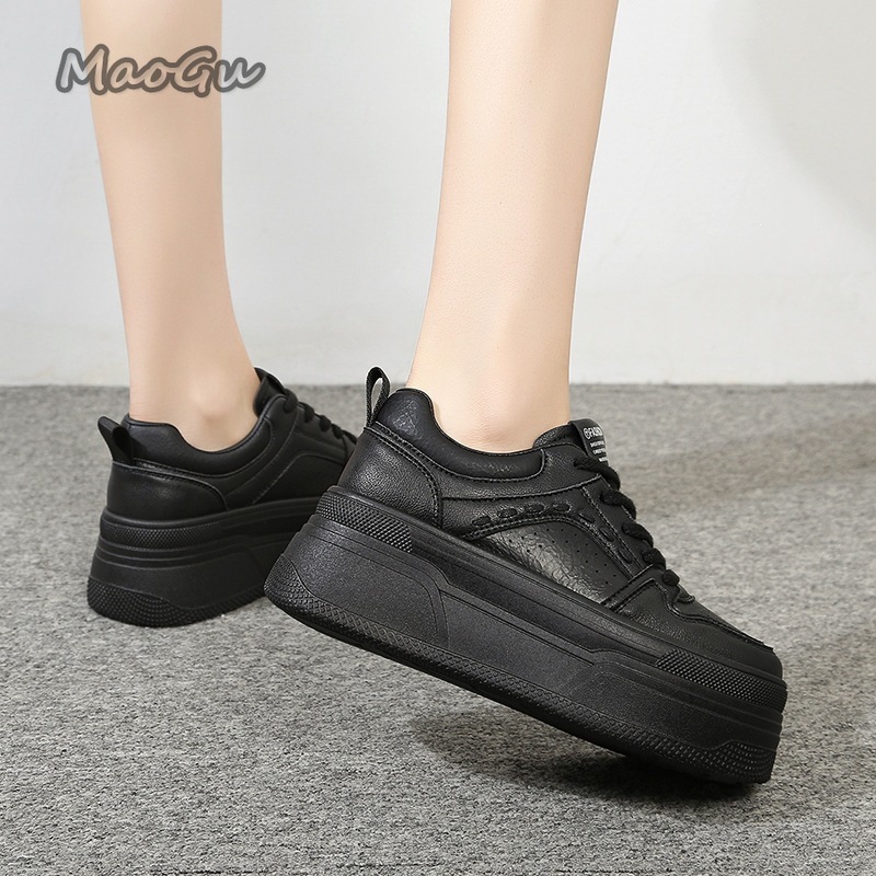 Sepatu Sneakers Putih Platform - Guipure Lace Panel ulasan dan harga