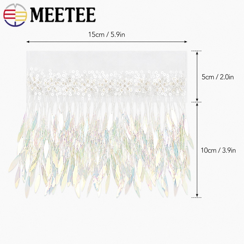 2-10 Yard 15cm Rumbai Jaring P - Fringe Ribbon Sewing ulasan dan harga