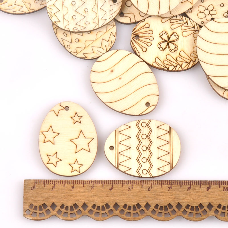 25 Buah Liontin Kerajinan Kayu - Embellishments For Scrapbooking ulasan dan harga