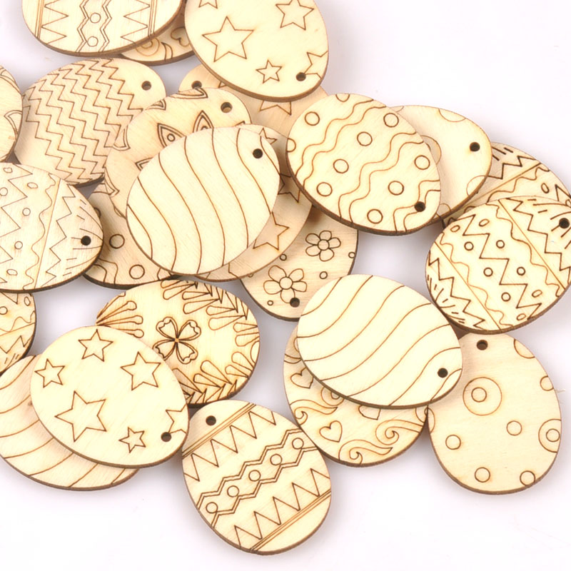 25 Buah Liontin Kerajinan Kayu - Embellishments For Scrapbooking ulasan dan harga