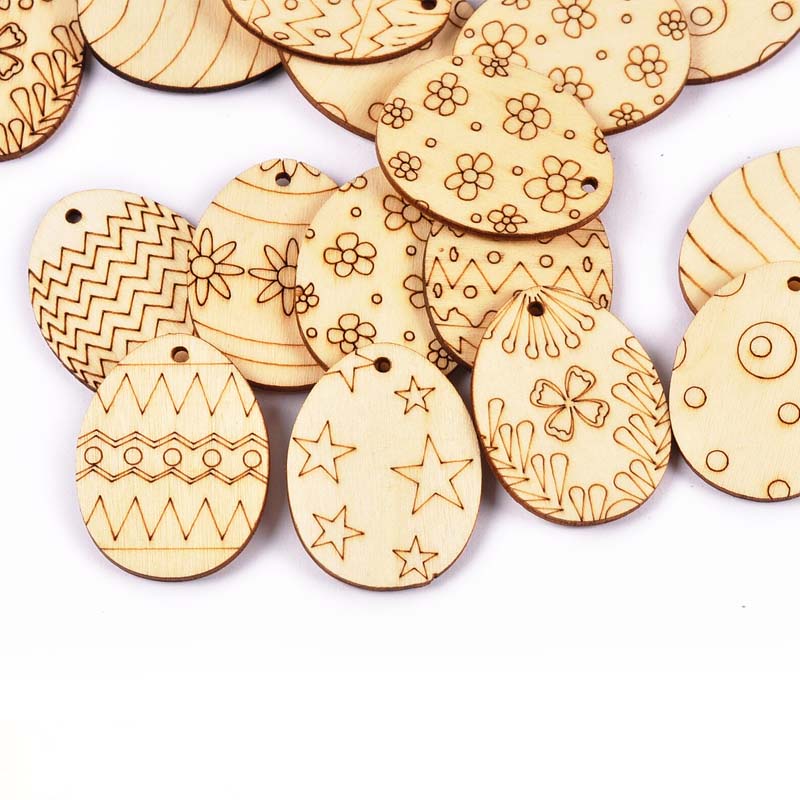 25 Buah Liontin Kerajinan Kayu - Embellishments For Scrapbooking ulasan dan harga