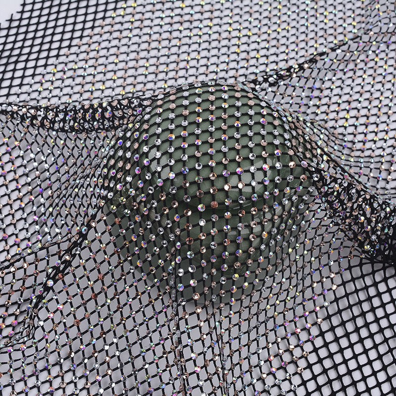 50x120cm pita jaring berlian i - Crystal Mesh Fabric ulasan dan harga