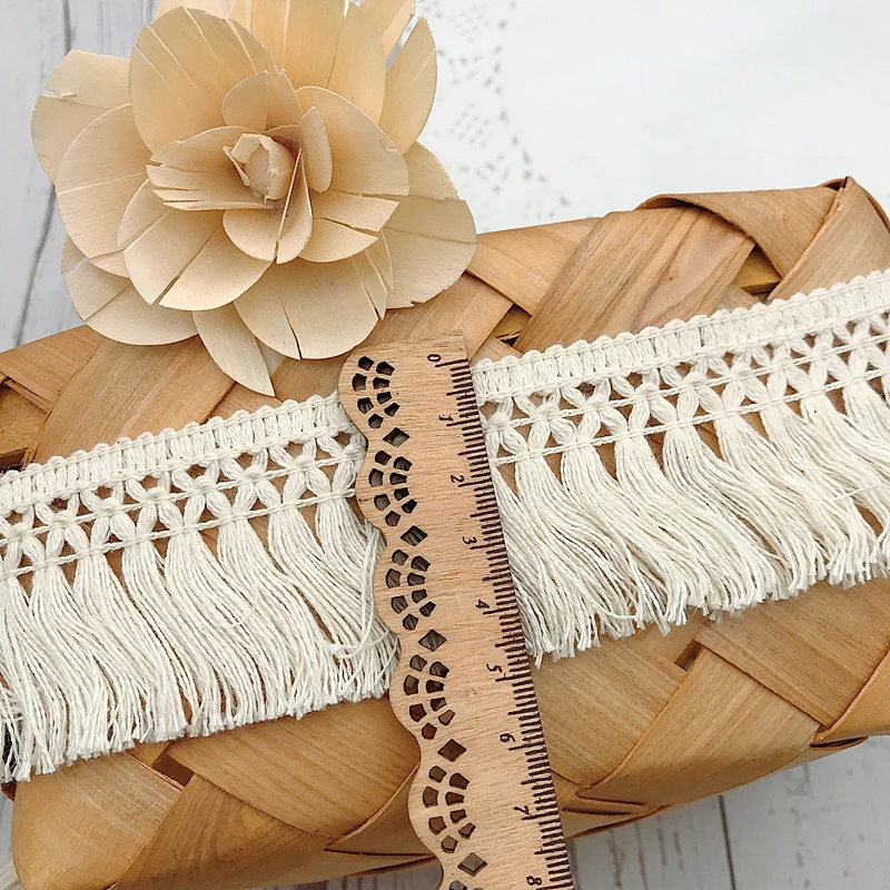 10Yard/Lot Beige 6CM/8CM Rumba - Fringe Ribbon Sewing ulasan dan harga