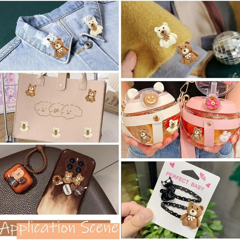 10/30/50 Buah Resin Teddy Bear - Embellishments For Scrapbooking ulasan dan harga