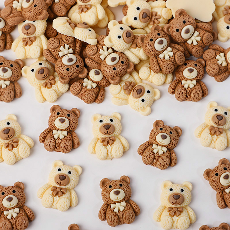 10/30/50 Buah Resin Teddy Bear - Embellishments For Scrapbooking ulasan dan harga