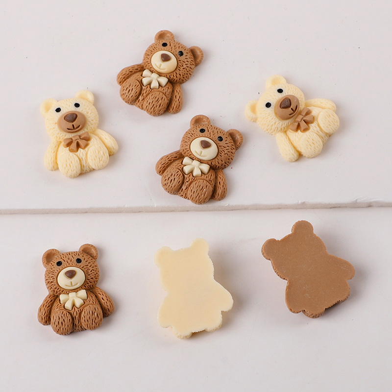 10/30/50 Buah Resin Teddy Bear - Embellishments For Scrapbooking ulasan dan harga