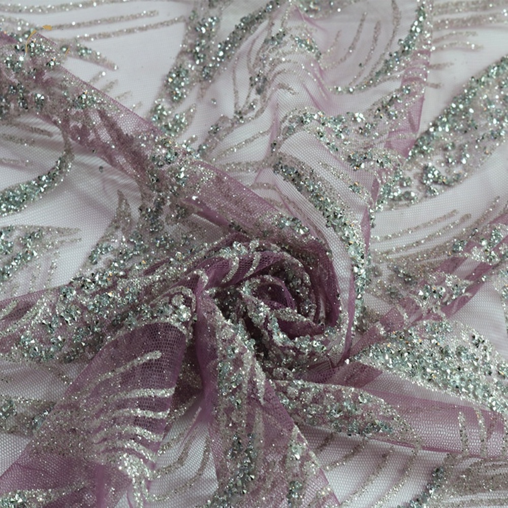 10 Bahan Kain Jaring Bordir Bu - Crystal Mesh Fabric ulasan dan harga
